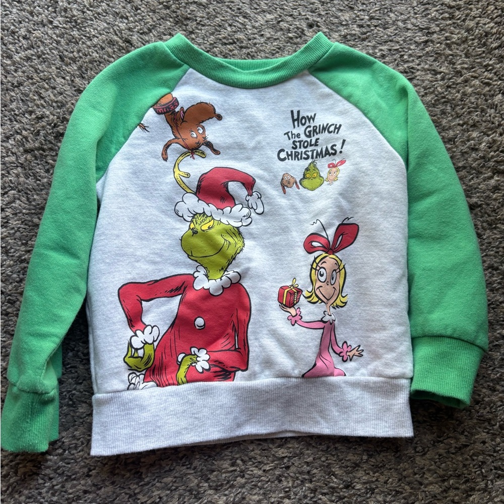 Hybrid Apparel Kids Grinch Sweatshirt - Green & White